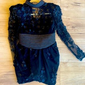 MULWALA mini dress - BLACK, (US8/AU12/UK12)